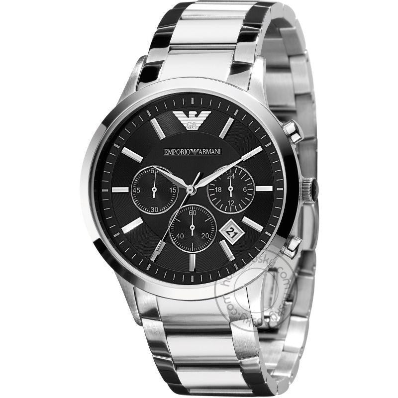 Chronograph Analog Black Dial Men's Watch AR2434