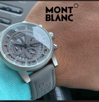 MB Grey Chronograph Leather Men's M1122 For Formal & Casual Use