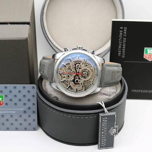 CR7 Diagno Grey Chronograph Multi Dial Leather Men's  Watch 2110-Silver