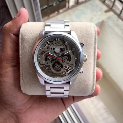 TG Cr7 Diagno Grey Chronograph Multi Dial Metal Men's Watch For Man Tag-Open-Steel