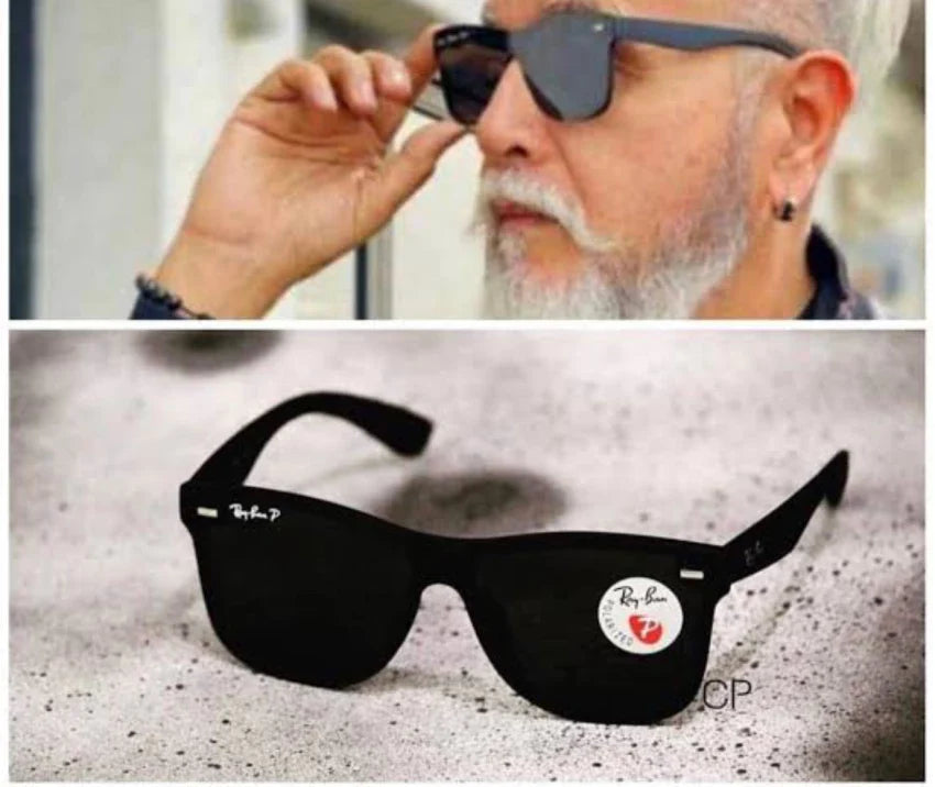 RB Brand New Stylish Square Black Blaze Sunglass Men's And Women's Sunglass Heavy Quality Matt Black Frame Color And Black lens Sunglass RB-8936