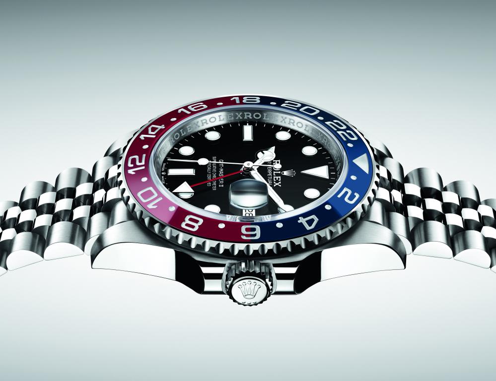 ROLEX GMT-Master II Stainless Steel Black Dial Blue Bezel Oyster silver Metal Men's Watch for Man RLX-GMT-5304
