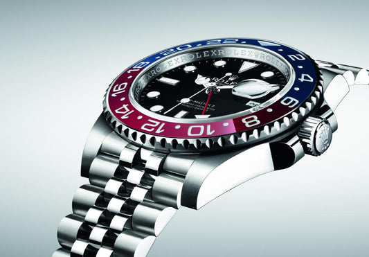 ROLEX GMT-Master II Stainless Steel Black Dial Blue Bezel Oyster silver Metal Men's Watch for Man RLX-GMT-5304