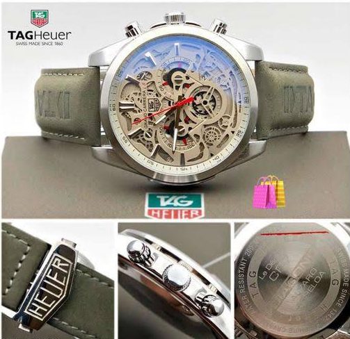 CR7 Diagno Grey Chronograph Multi Dial Leather Men's  Watch 2110-Silver