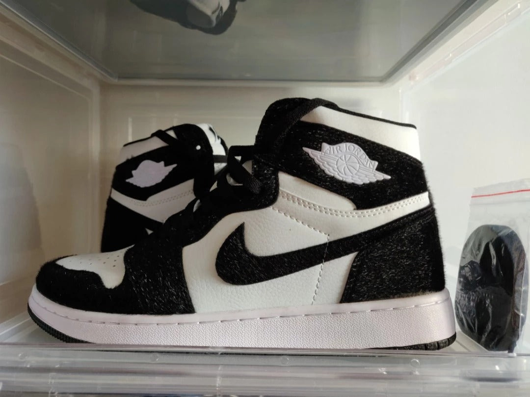 Air Jordan 1 Mid Jet Smoke Black White Shoes For Man And Boys