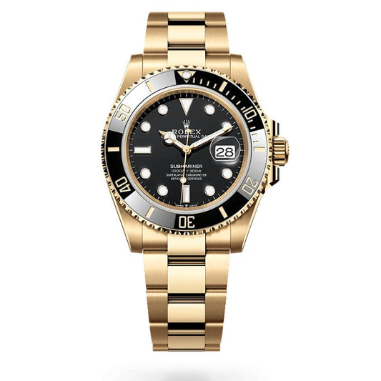 Submariner Quartz Gold Black Dial Metal Men's Watch Sub-GB