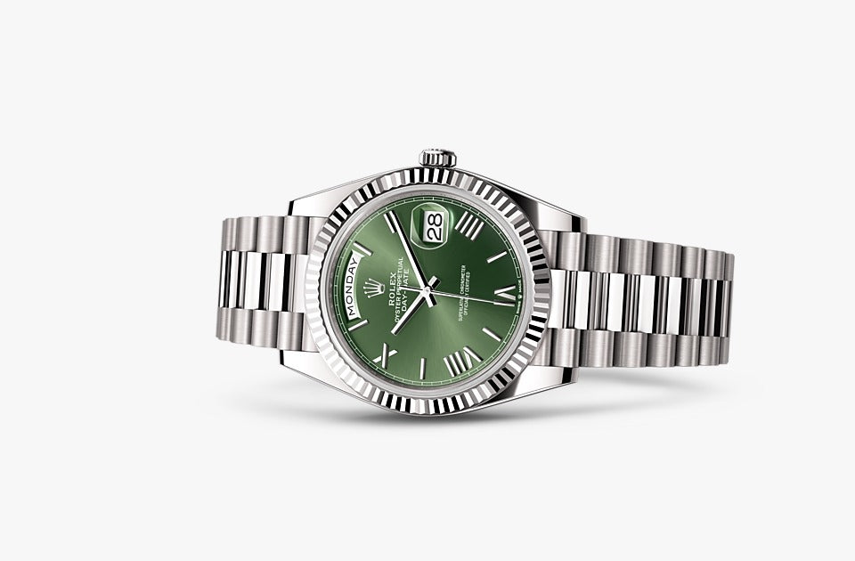 Oyster Perpetual Day-Date Olive Green Dial Men's Watch OYST-GRN