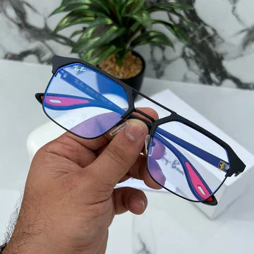 Rayban Stylish Clear Glass/Black Frame Men's And Women's Polarised Sunglass Heavy Quality RB-5492