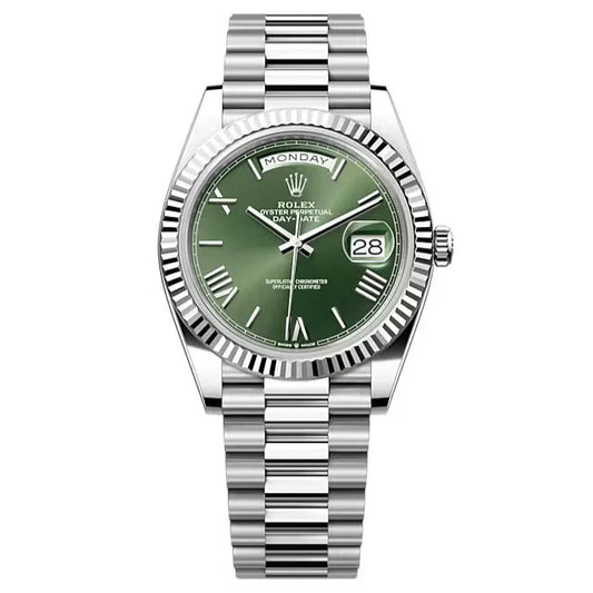 Oyster Perpetual Day-Date Olive Green Dial Men's Watch OYST-GRN
