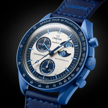 Swatch x Omega Blue & White Dial with Blue Case/Blue Strap Bioceramic Moonswatch Mission to Mercury OG-1033