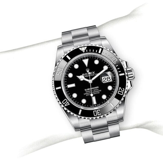 RLX Submariner Quartz Full Black Dial Metal Men's Watch - 116610Ln