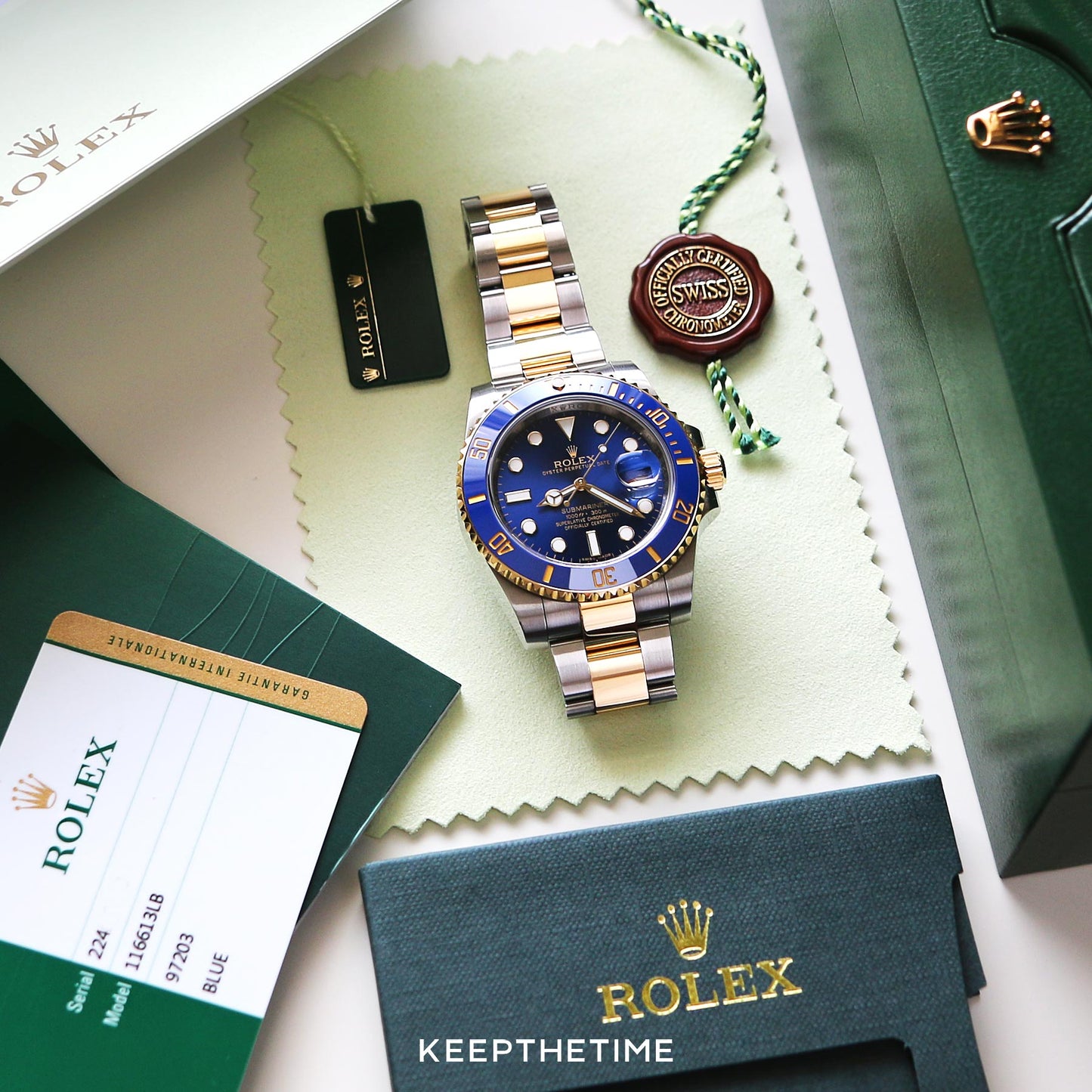 Submariner Quartz Blue Color Dial Metal Men's Watch Dual Tone BLUE-SG-QTZ